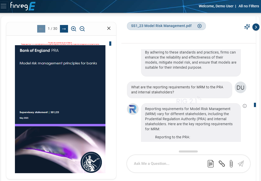 Model Risk management, Risk management, AI, GenAI, RIG