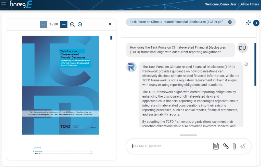 TCFD, RIG, Compliance AI, ESG, GenAI