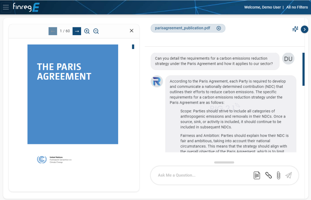 Paris Agreement, RIG, Compliance AI, ESG, GenAI