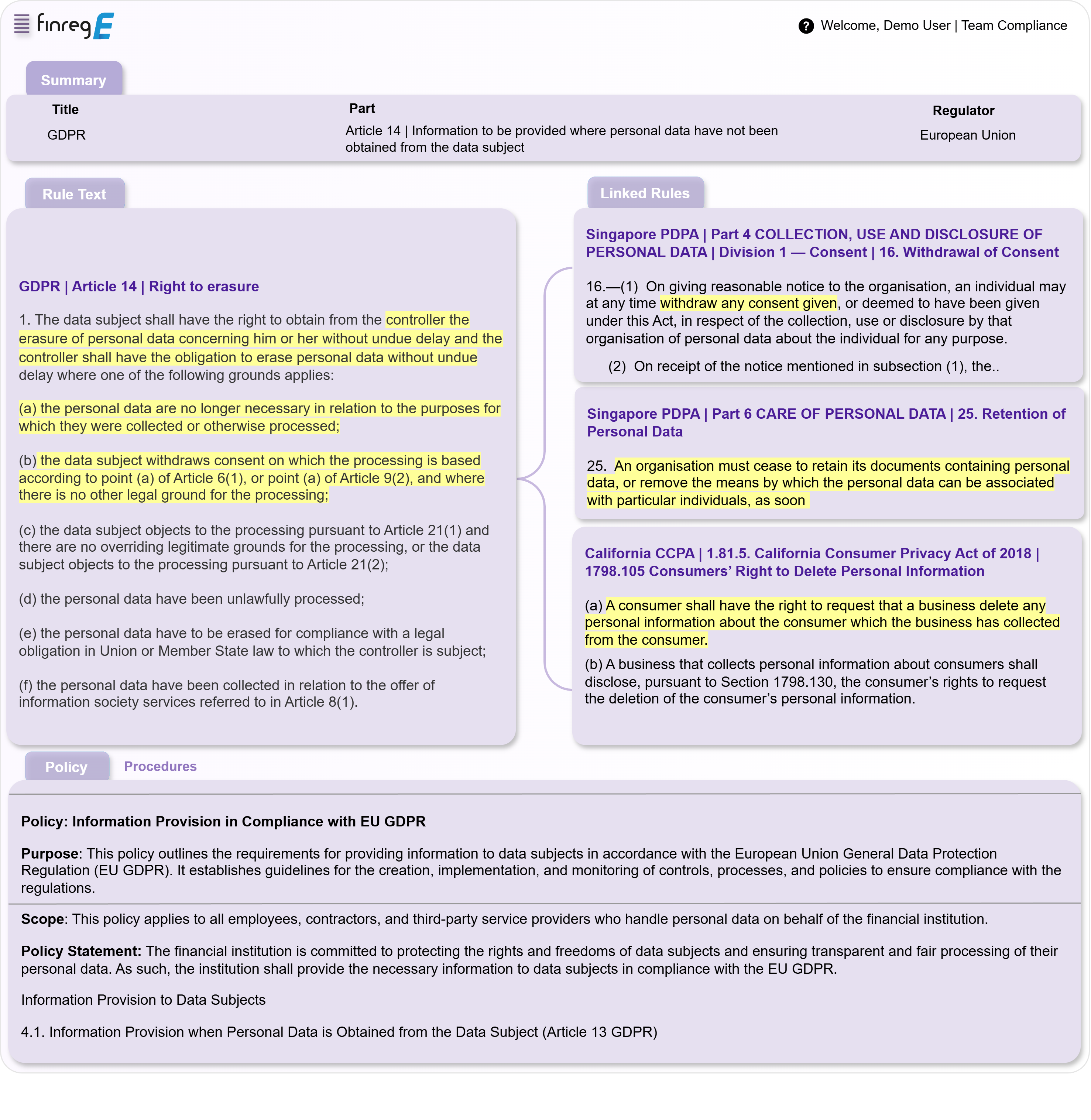Digital Rulebooks built around the firm’s real footprint